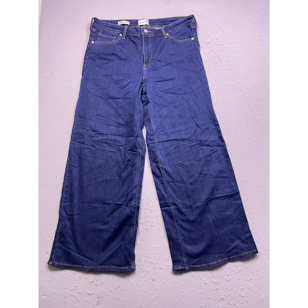 Universal Thread High Rise Everyday Wide Leg Jeans Denim Blue 16R Womens